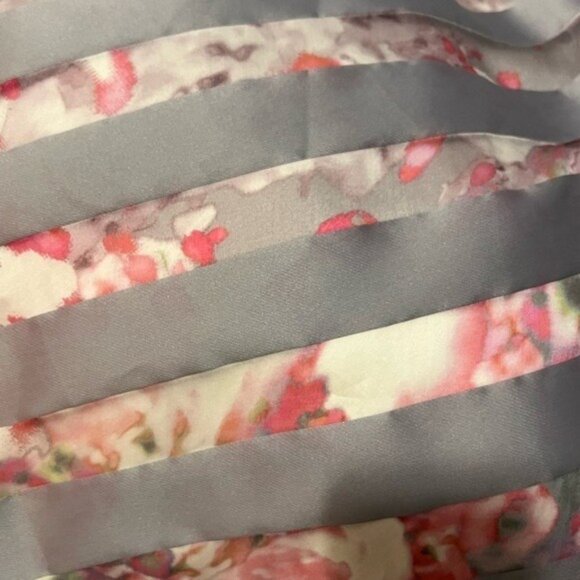 KAY UNGER Gown Dress Mother Of The Bride Formal Iridescent Grey Pink Size 14 - Picture 4 of 8